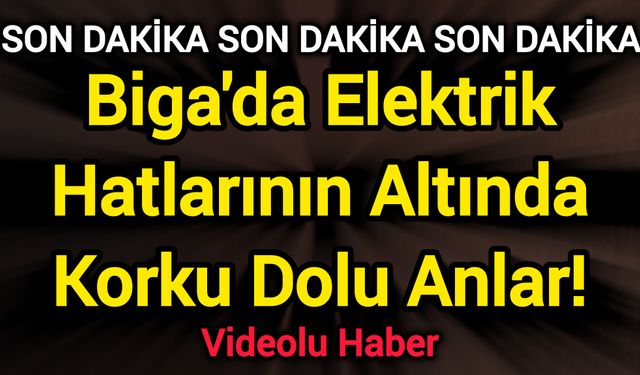 Biga'da Elektrik Hatlarının Altında Korku Dolu Anlar!