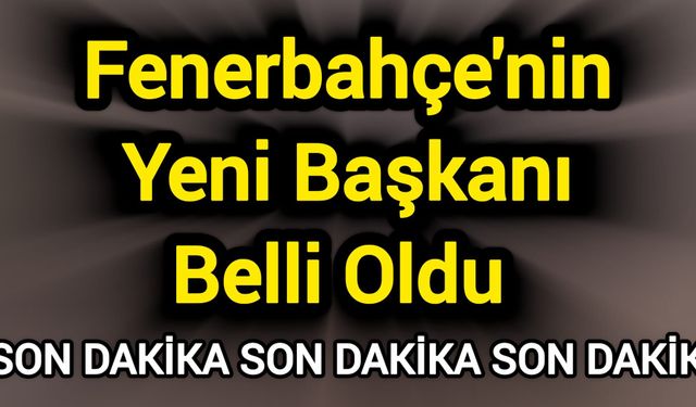 Fenerbahçe'nin Yeni Başkanı Belli Oldu!