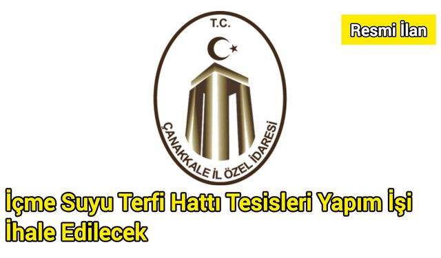 İçme Suyu Terfi Hattı Tesisleri Yapım İşi İhale Edilecek