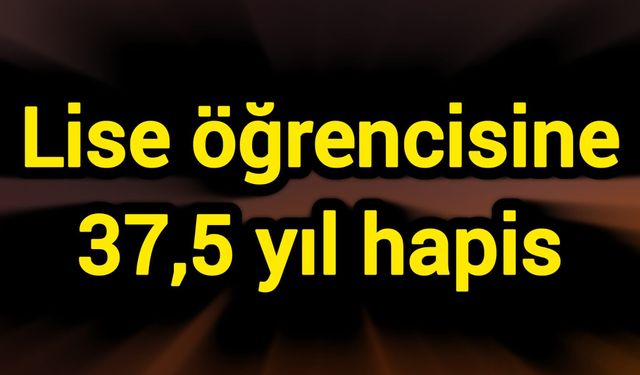 Lise öğrencisine 37,5 yıl hapis