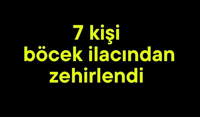 7 kişi böcek ilacından zehirlendi