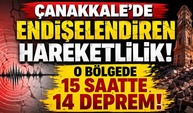 Çanakkale'de Endişelendiren Hareketlilik: O Bölgede 15 Saatte 14 Deprem