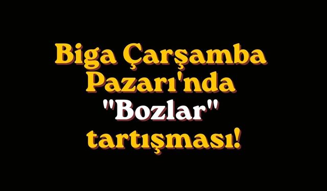 Biga Çarşamba Pazarı'nda "Bozlar" tartışması!