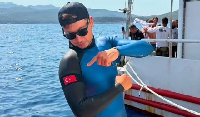Milli sporcu, serbest dalışta Türkiye şampiyonu oldu