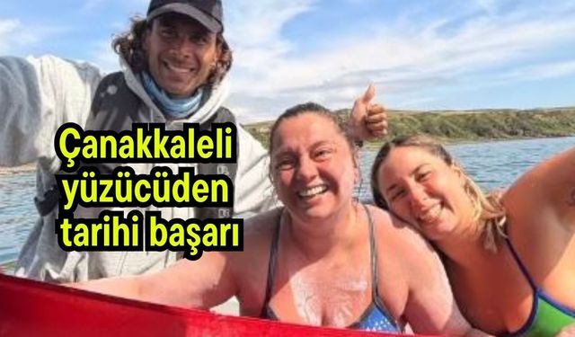 Çanakkaleli yüzücüden tarihi başarı