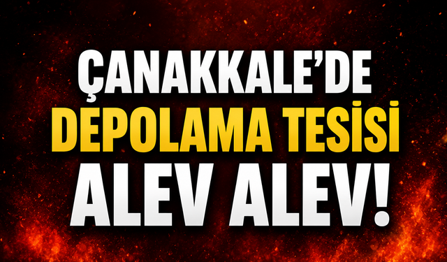 Çanakkale'de depolama tesisi alev alev!