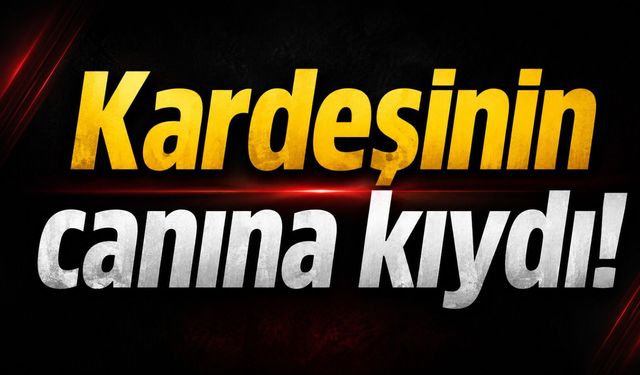 Kardeşinin canına kıydı!