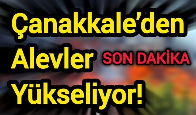 Son Dakika: Çanakkale’den Alevler Yükseliyor!