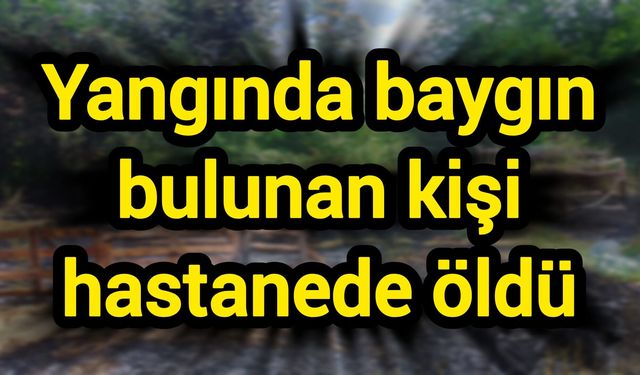 Yangında baygın bulunan kişi hastanede öldü