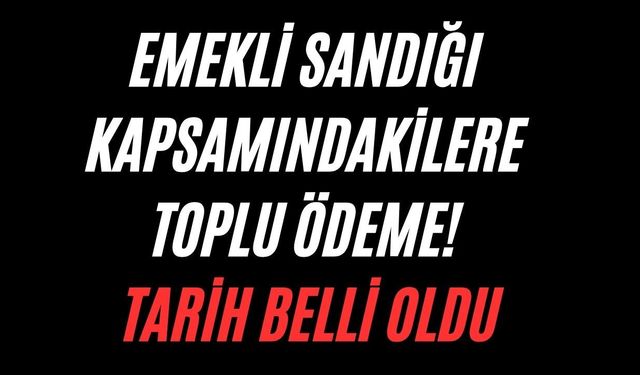 Emekli Sandığı kapsamındakilere toplu ödeme! Tarih belli oldu