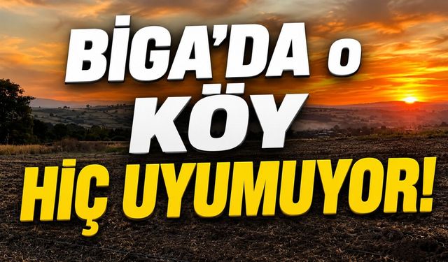 Biga'da o köy hiç uyumuyor!