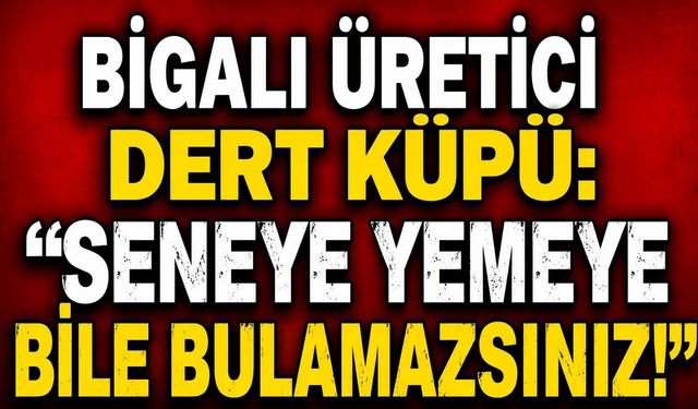Bigalı üretici dert küpü: "Seneye yemeye bile bulamazsınız!"
