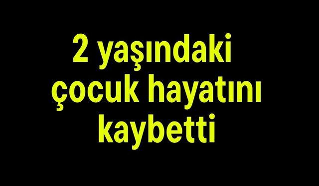 2 yaşındaki çocuk hayatını kaybetti