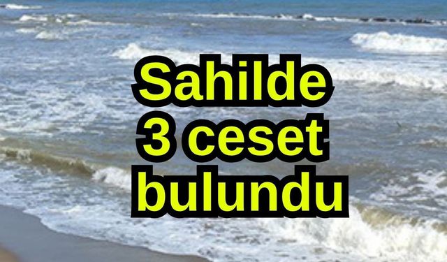 Sahilde 3 ceset bulundu