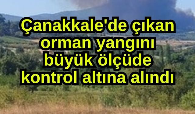 Çanakkale'de çıkan orman yangını büyük ölçüde kontrol altına alındı