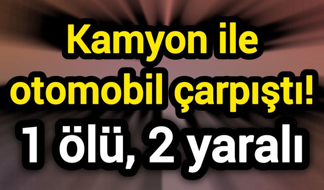 Kamyon ile otomobil çarpıştı! 1 ölü, 2 yaralı