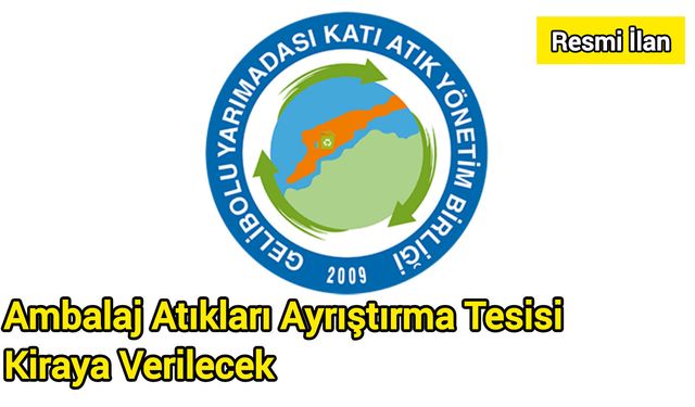 Ambalaj Atıkları Ayrıştırma Tesisi Kiraya Verilecek