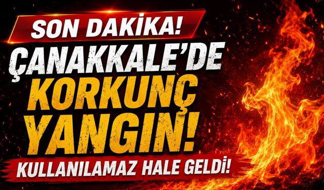 Çanakkale’de korkunç yangın! Kullanılamaz hale geldi