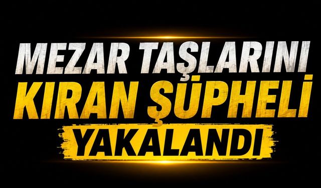 Mezar taşlarını kıran şüpheli yakalandı