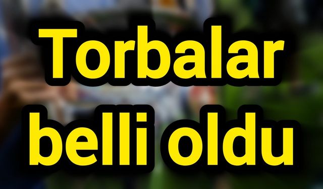 Torbalar belli oldu