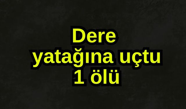 Dere yatağına uçtu, 1 ölü