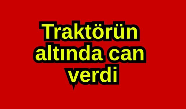 Traktörün altında can verdi