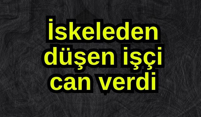 İskeleden düşen işçi can verdi