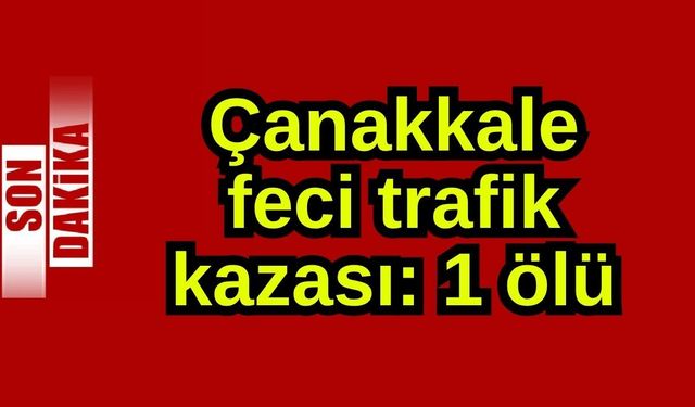 Çanakkale feci trafik kazası: 1 ölü
