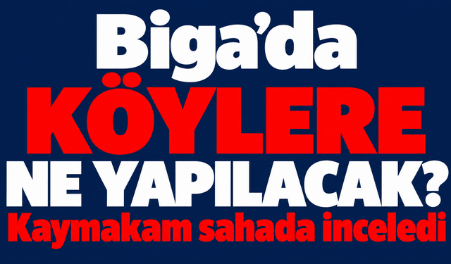 Biga’da köylere ne yapılacak? Kaymakam sahada inceledi