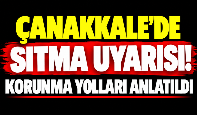 Çanakkale’de sıtma uyarısı! Korunma yolları anlatıldı