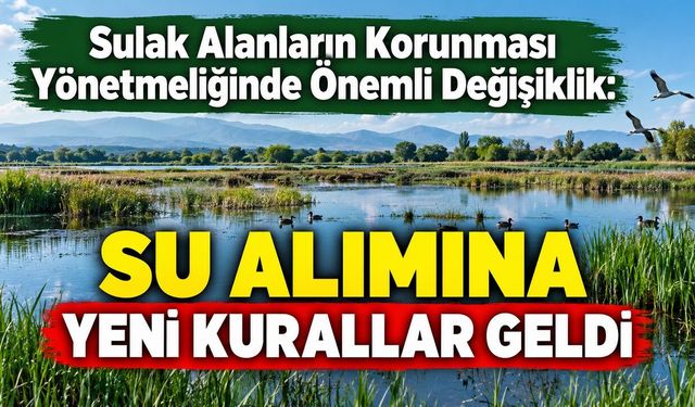 Su Alımına Yeni Kurallar Geldi