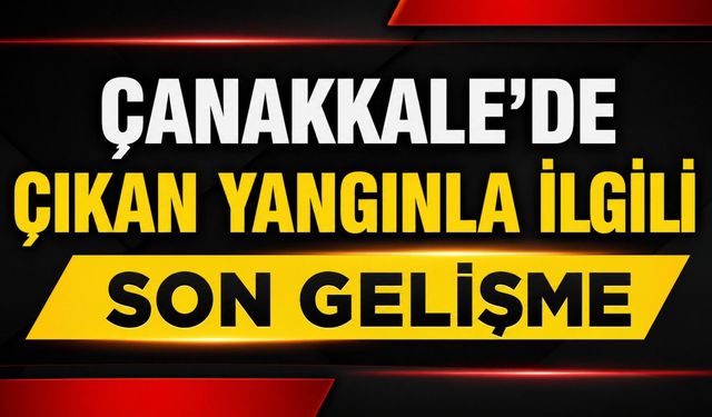 Çanakkale’de çıkan yangınla ilgili son dakika gelişmesi