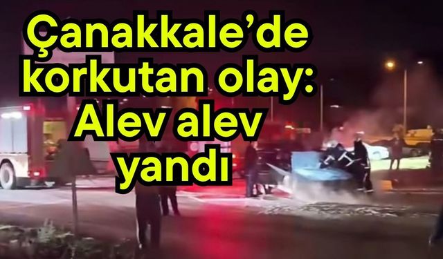 Çanakkale’de korkutan olay: Alev alev yandı
