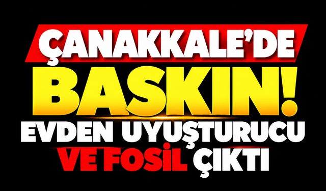 Çanakkale'de baskın! Evden uyuşturucu ve fosil çıktı
