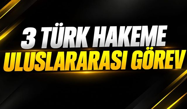 3 Türk hakeme uluslararası görev