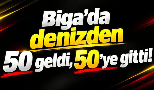 Biga’da denizden 50 geldi, 50’ye gitti!