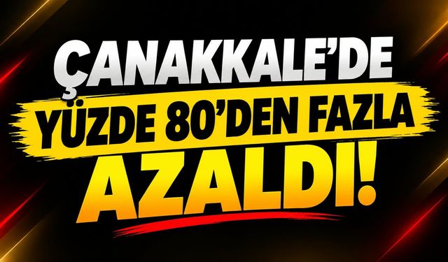 Çanakkale’de yüzde 80’den fazla azaldı!