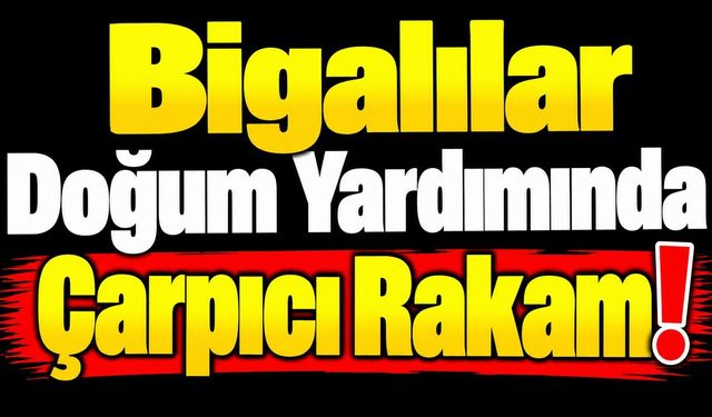Bigalılar doğum yardımında çarpıcı rakam!