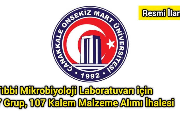Tıbbi Mikrobiyoloji Laboratuvarı için 7 Grup, 107 Kalem Malzeme Alımı İhalesi