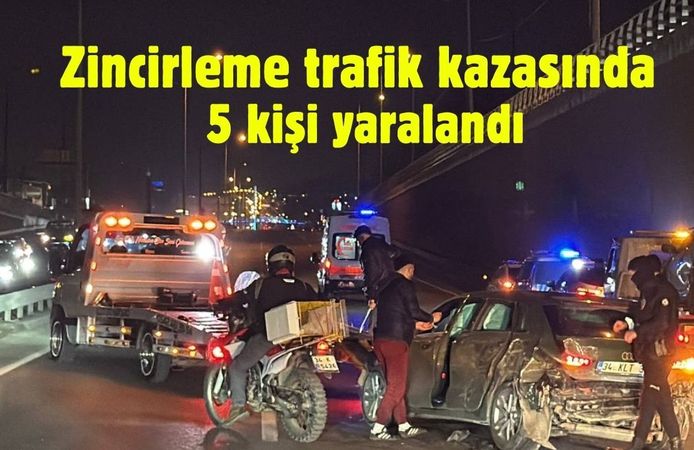 Zincirleme trafik kazasında 5 kişi yaralandı