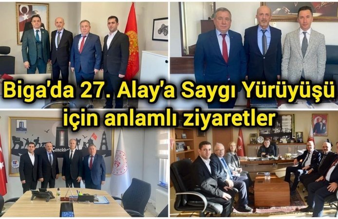 Biga'da 27. Alay'a Saygı Yürüyüşü için anlamlı ziyaretler