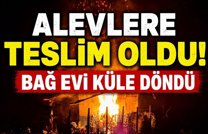 Alevlere Teslim Oldu! Bağ Evi Küle Döndü