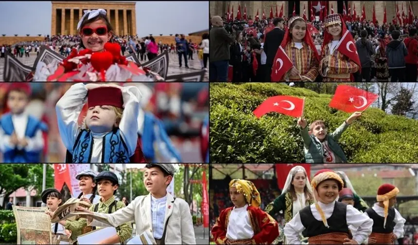 Tüm yurtta 23 Nisan coşkuyla kutlandı: İstanbul, Ankara, Çanakkale, Adana, Konya, Tekirdağ...