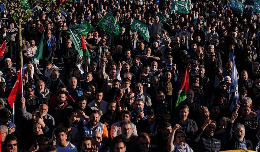 Gazze'ye destek yürüyüşü düzenlendi