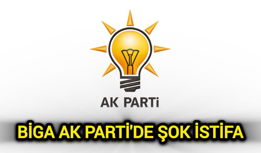 Biga AK Parti'de şok istifa