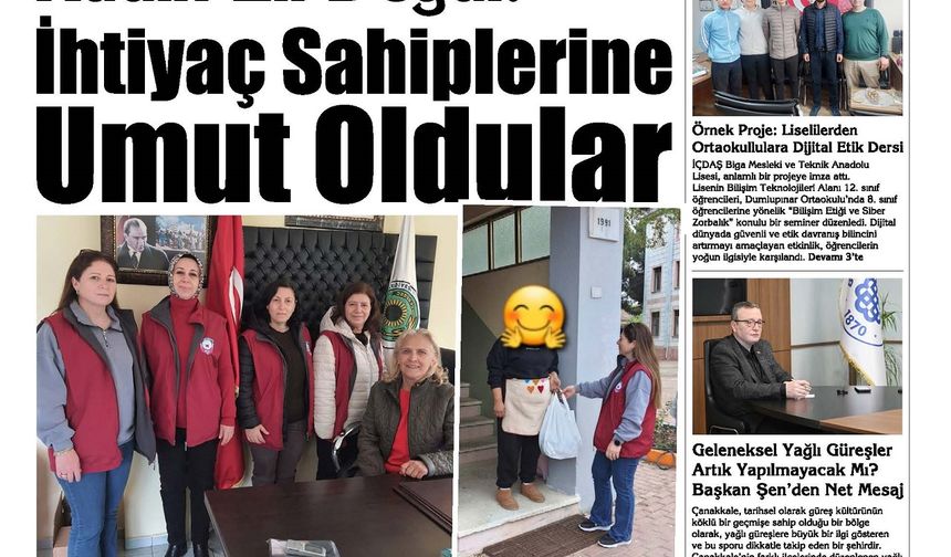 Biga'nın Sesi Gazetesi 28 Nisan Pazartesi