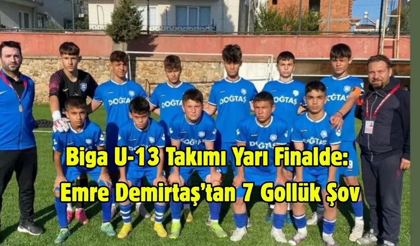 Bigaspor U-13 Takımı Yarı Finalde: Emre Demirtaş’tan 7 Gollük Şov