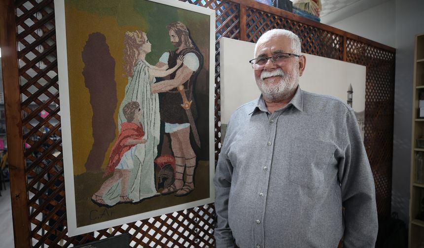Çanakkale’de kum taneleri sanat eserine dönüşüyor