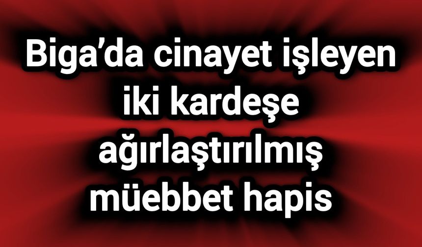 Biga’daki acı olayın failleri olan iki kardeşe ağırlaştırılmış müebbet