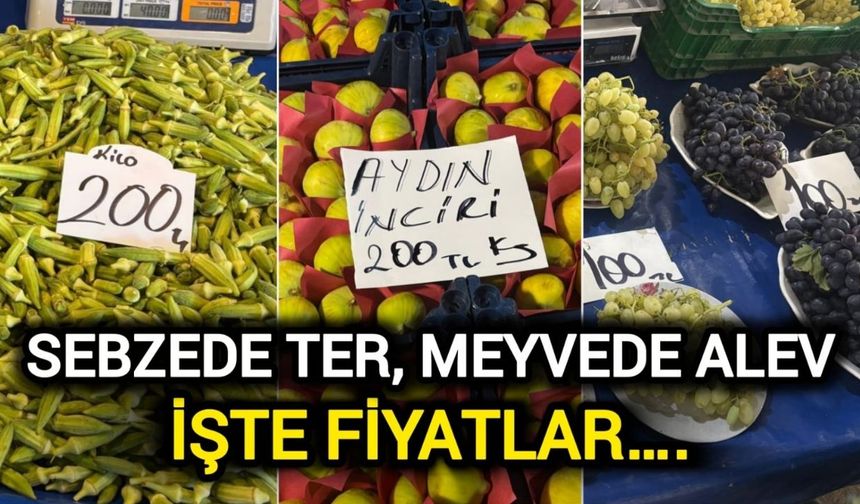 Çanakkale Biga Pazarı Alev Alev: Bamya 200, İncir 200, Üzüm 100 TL!